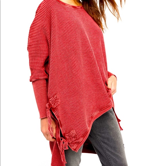 Free People Tops - Free People burnt red Interlacken tunic